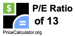 P/E Ratio of 13