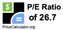 P/E Ratio of 26.7
