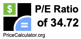 P/E Ratio of 34.72