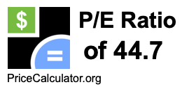 P/E Ratio of 44.7