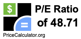 P/E Ratio of 48.71