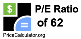 P/E Ratio of 62