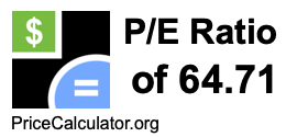 P/E Ratio of 64.71