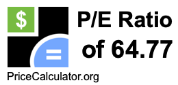 P/E Ratio of 64.77