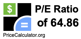 P/E Ratio of 64.86