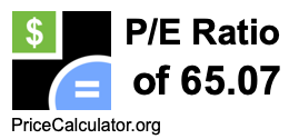 P/E Ratio of 65.07
