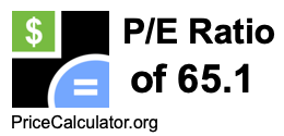 P/E Ratio of 65.1