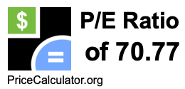 P/E Ratio of 70.77