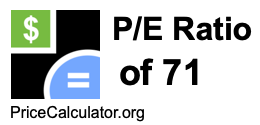 P/E Ratio of 71