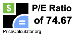 P/E Ratio of 74.67